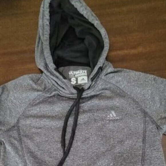 adidas Ultimate Gray Hoodie Climawarm Women's Small - Picture 2 of 10